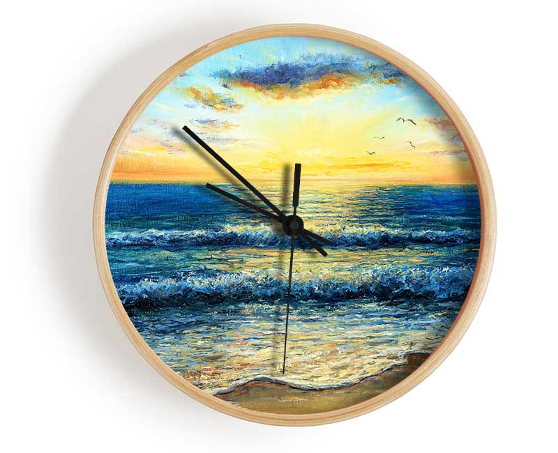 Painting Of The Perfect Sunset Clock - Wallart-Direct UK