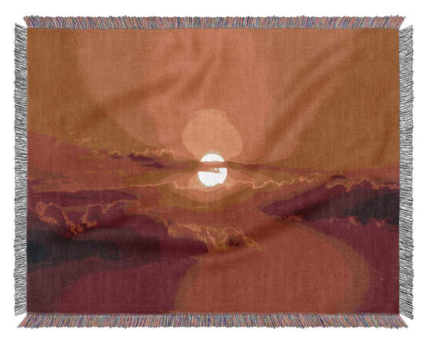 Sun In The Clouds Woven Blanket