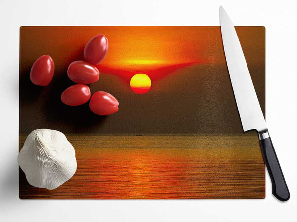 Perfect Sun Glow Glass Chopping Board