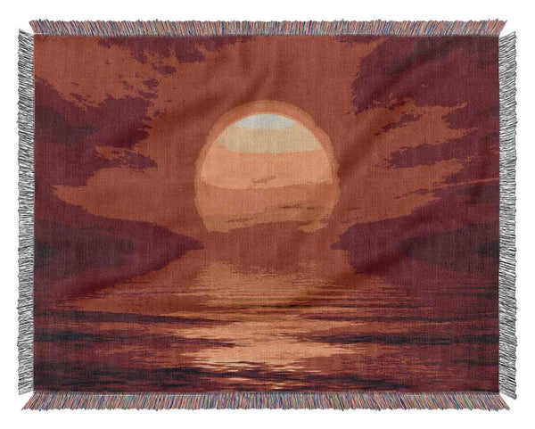 Reflections Of The Fire Sun Woven Blanket