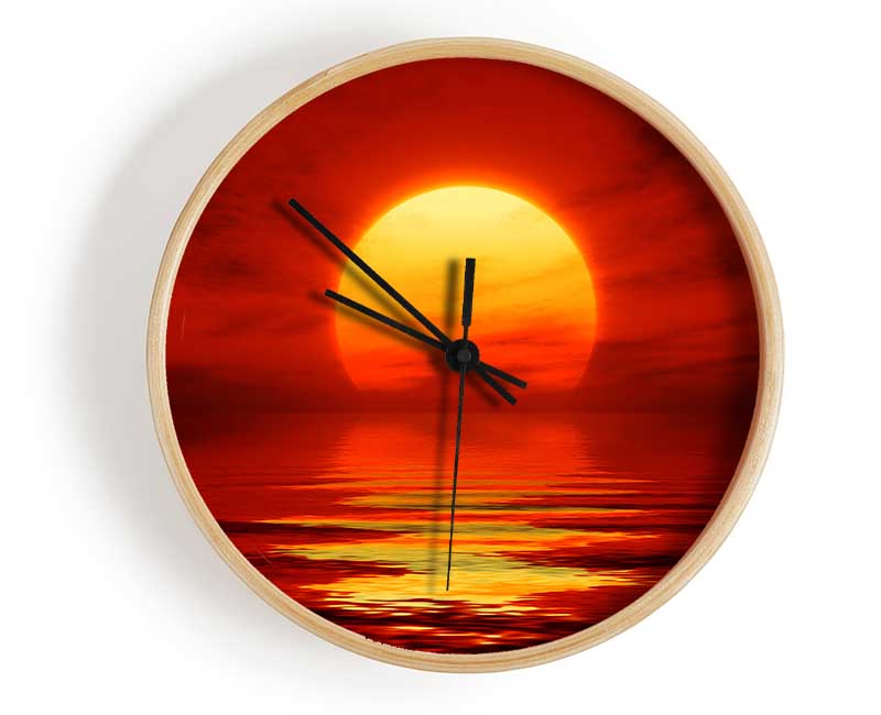 Reflections Of The Fire Sun Clock - Wallart-Direct UK