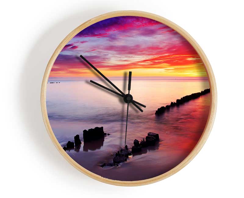 Tranquil Ocean Clock - Wallart-Direct UK