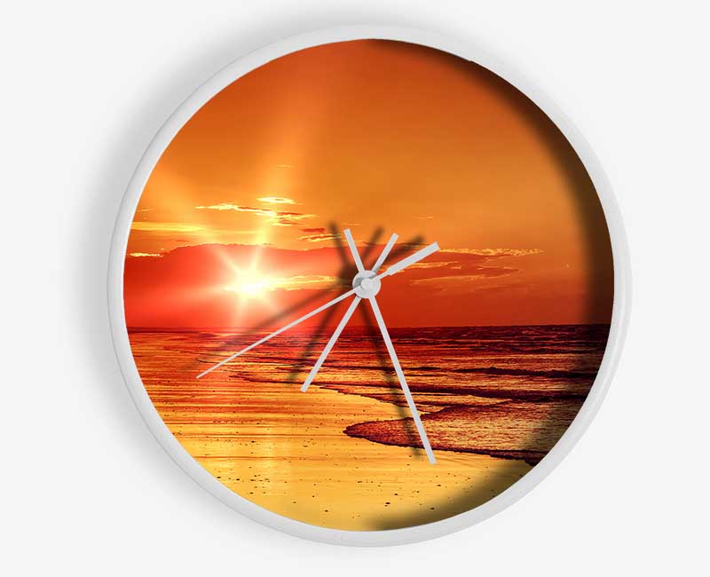 As The Sun Comes Through The Clouds Clock - Wallart-Direct UK