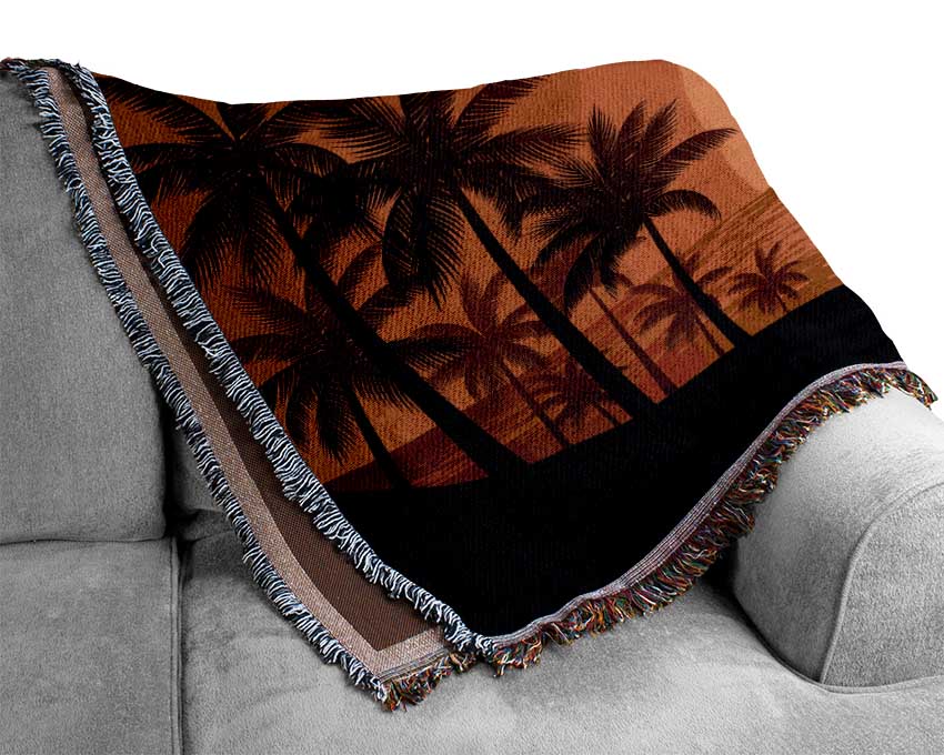 Palm Tree Delight Woven Blanket