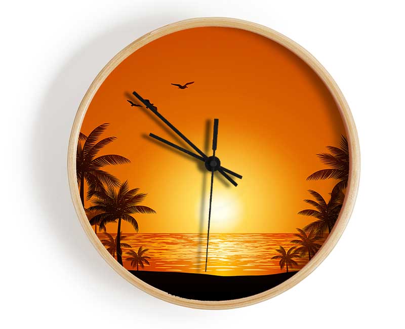 Palm Tree Delight Clock - Wallart-Direct UK