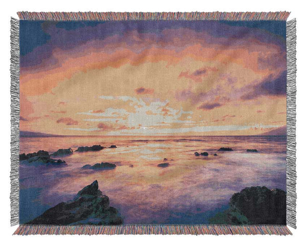 Retro Ocean Woven Blanket