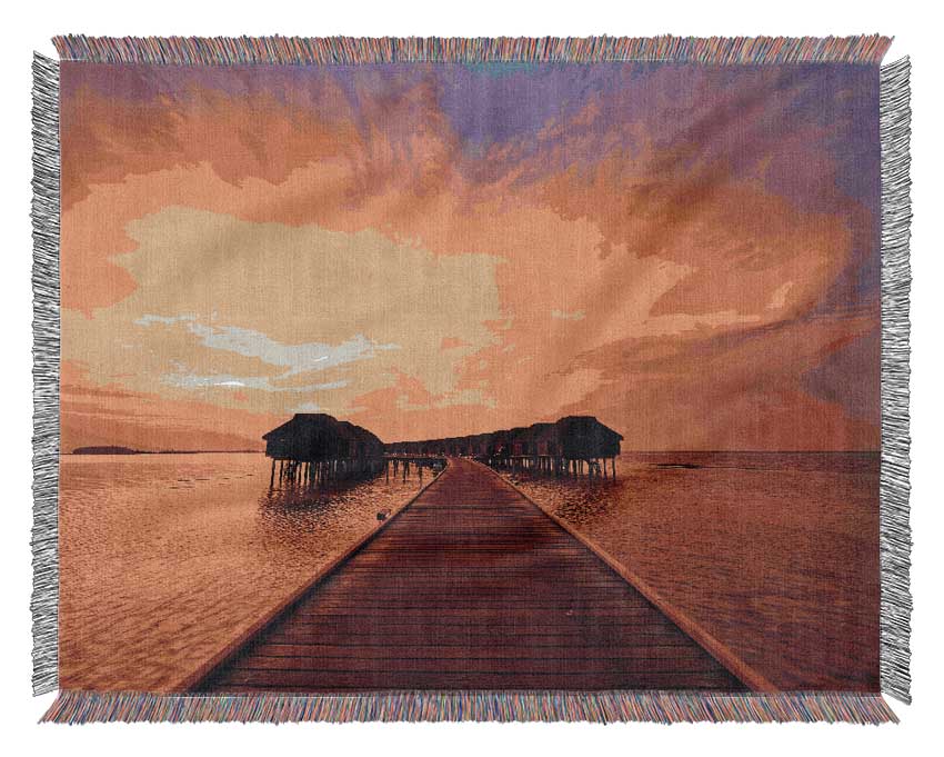 Ocean Honeymoon Retreat Woven Blanket