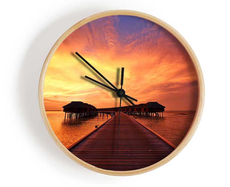 Ocean Honeymoon Retreat Clock - Wallart-Direct UK