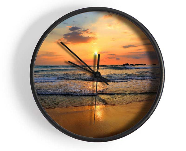 Beach Waves Clock - Wallart-Direct UK