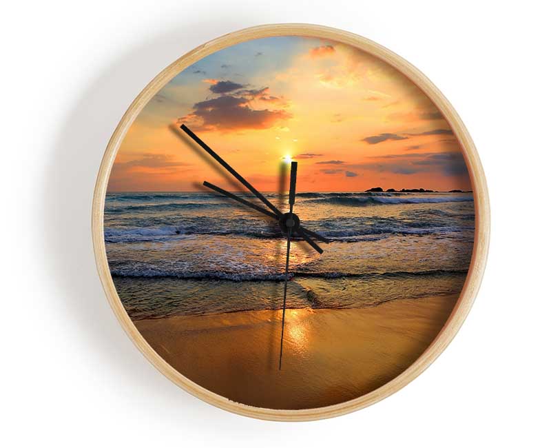 Beach Waves Clock - Wallart-Direct UK