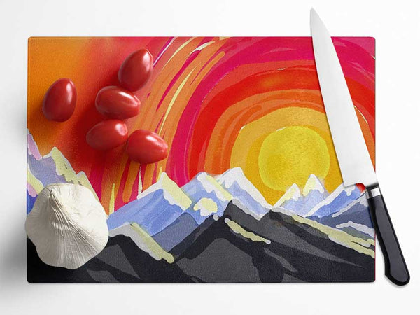 Mountain Peak Sun Glass Chopping Board