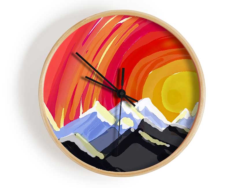 Mountain Peak Sun Clock - Wallart-Direct UK