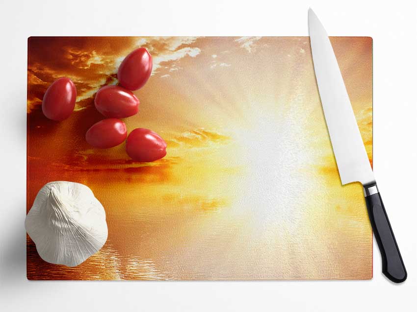 Perfect Sun Blaze Glass Chopping Board