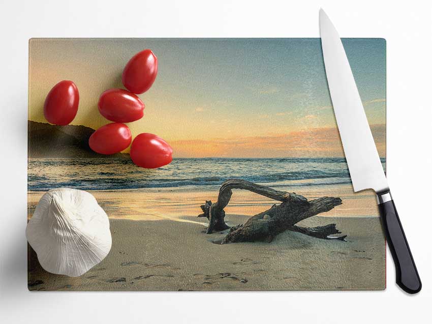 Driftwood Ocean Glass Chopping Board