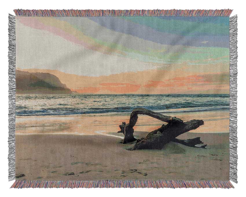 Driftwood Ocean Woven Blanket