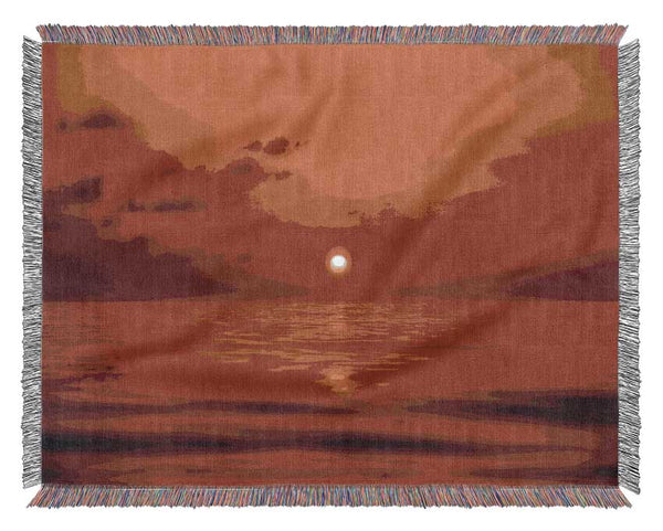 Perfect Red Sky Woven Blanket