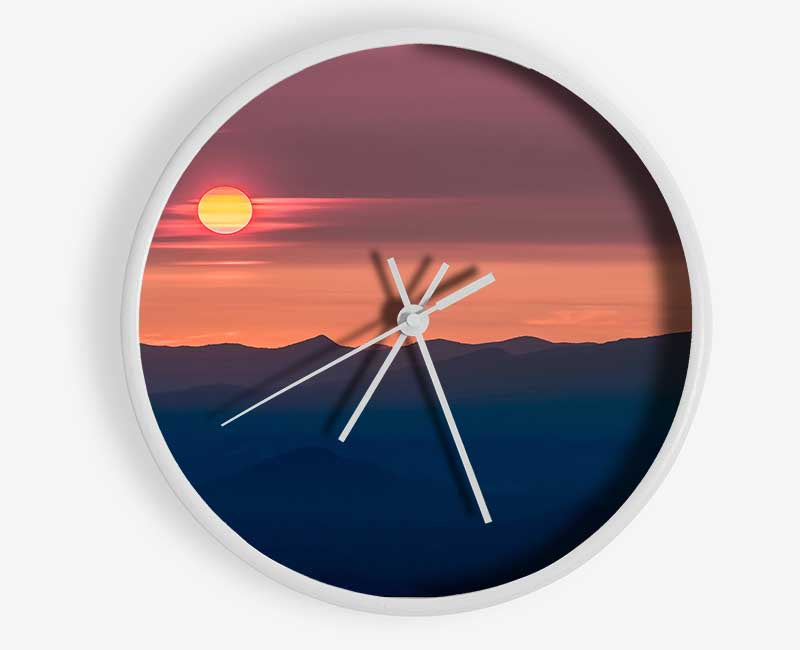 Pink Tranquil Sun Clock - Wallart-Direct UK