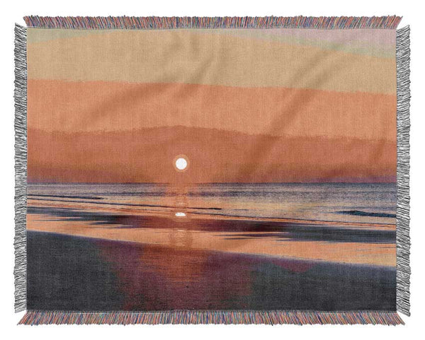 Piercing Orange Sun Blaze Woven Blanket