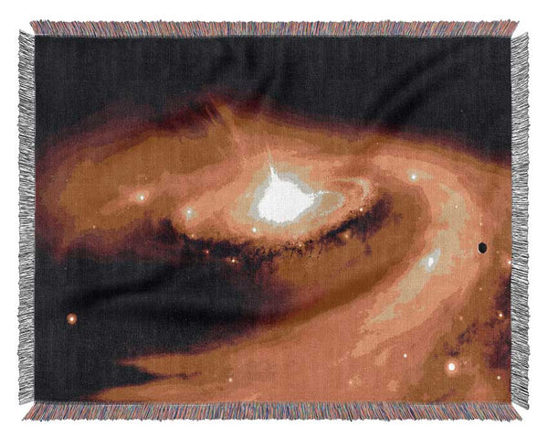 Golden Star Swirl Woven Blanket