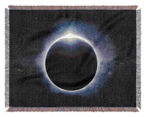 Blue Purple Planet Woven Blanket