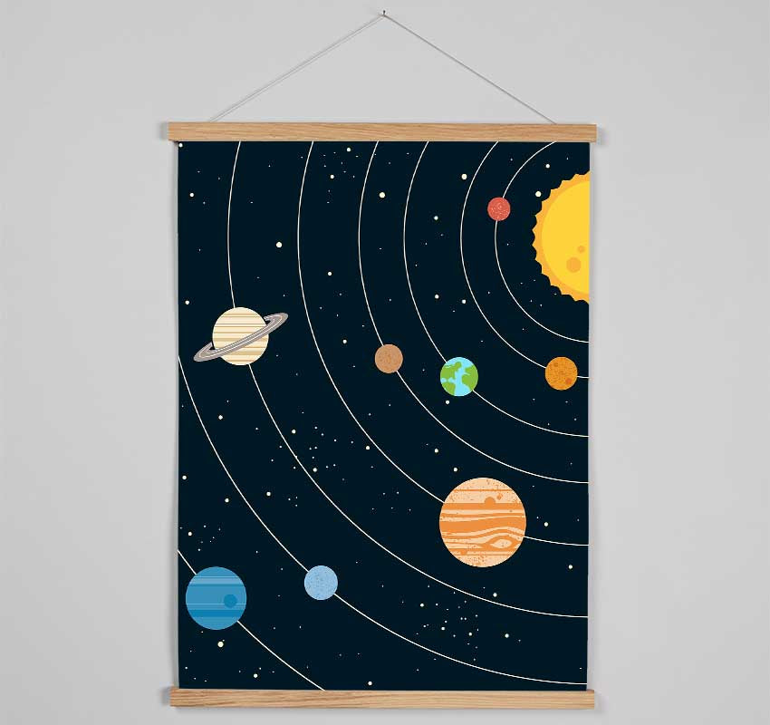 The Solar System 2 Hanging Poster - Wallart-Direct UK