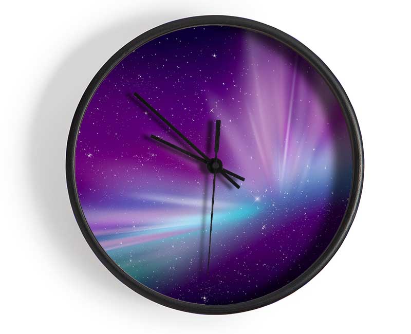 Northern Light Skies 1 Clock - Wallart-Direct UK