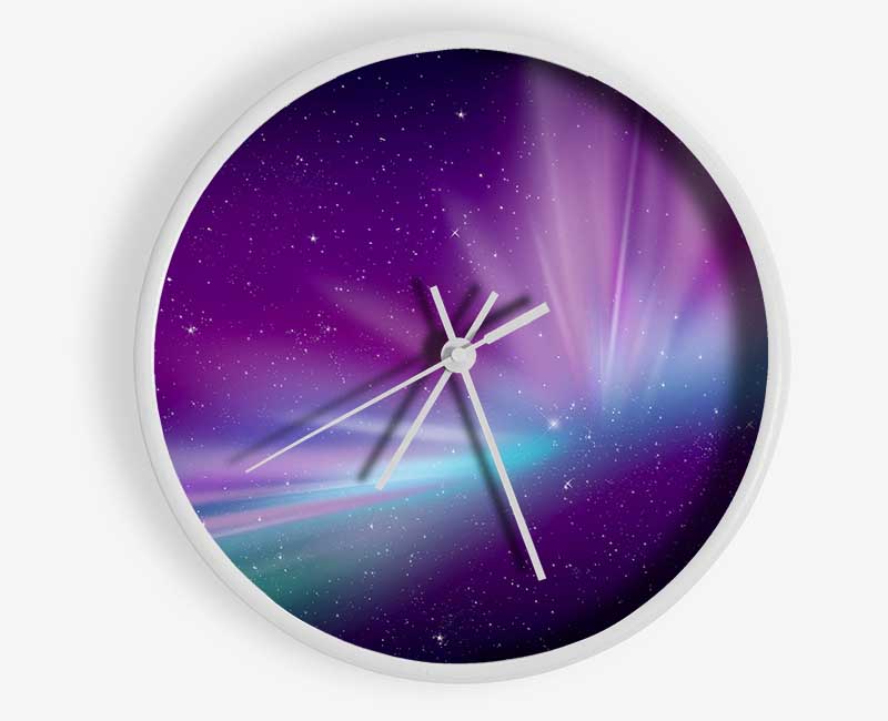 Northern Light Skies 1 Clock - Wallart-Direct UK