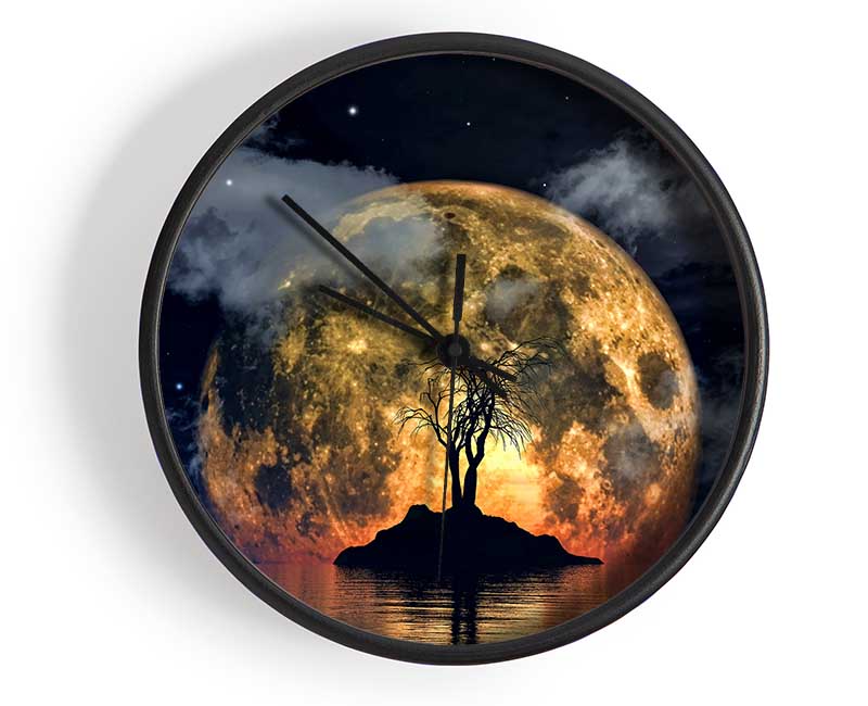 Fire Sun Tree Clock - Wallart-Direct UK