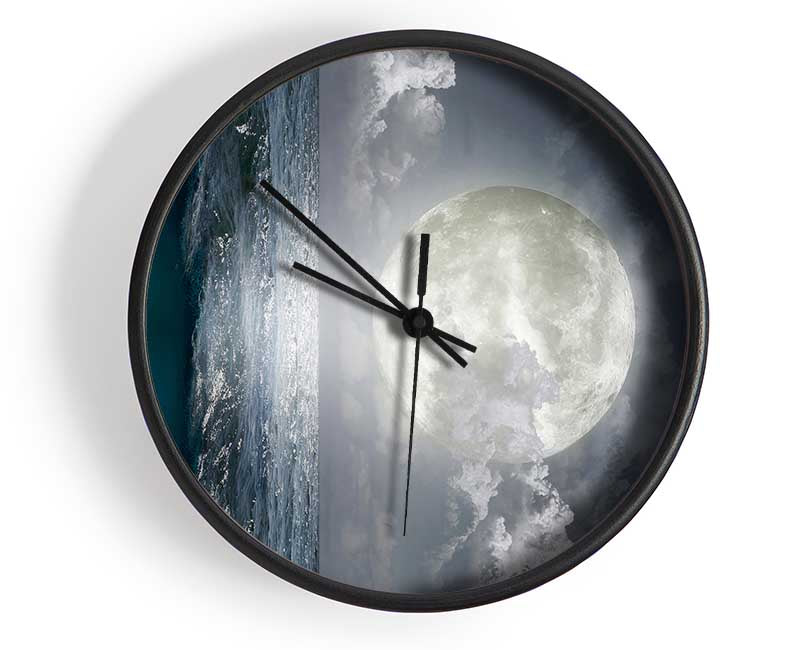 Perfect Moon Ocean Clock - Wallart-Direct UK