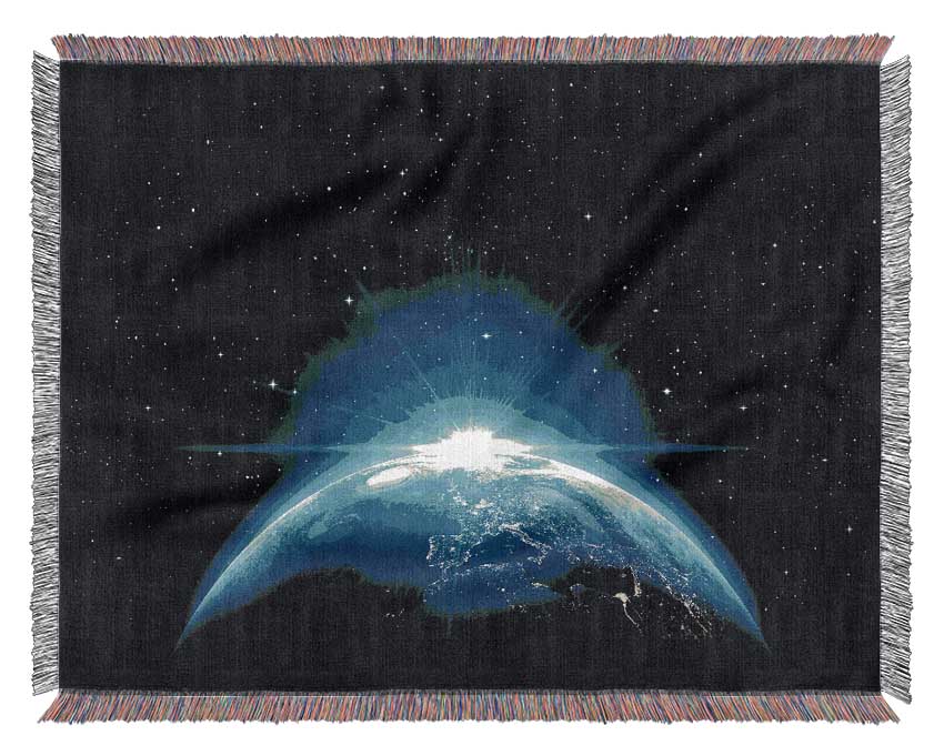 Earth From Above Woven Blanket