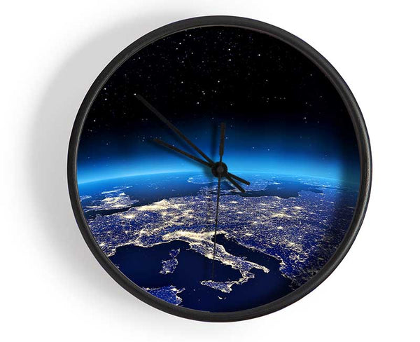 Glow Of The Earth At Night Clock - Wallart-Direct UK