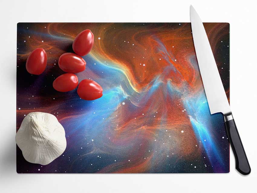 Deep In Space Glass Chopping Board