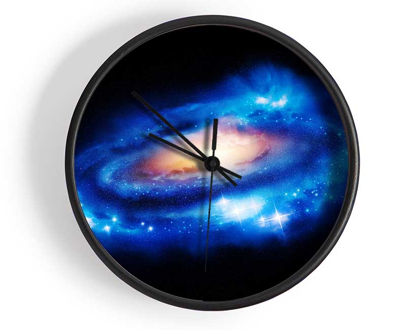 Blue Star Explosion Clock - Wallart-Direct UK