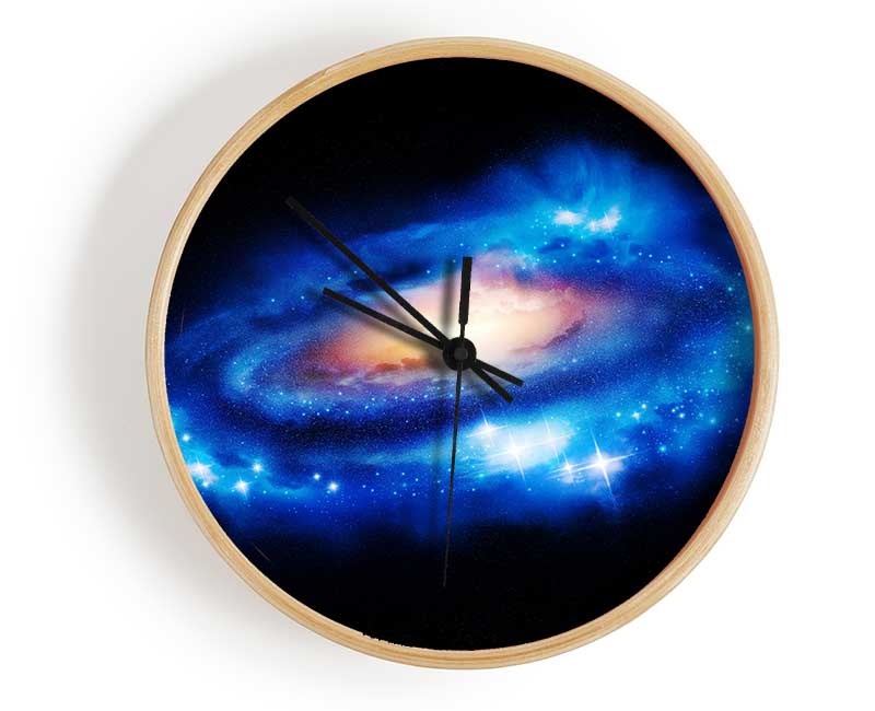 Blue Star Explosion Clock - Wallart-Direct UK