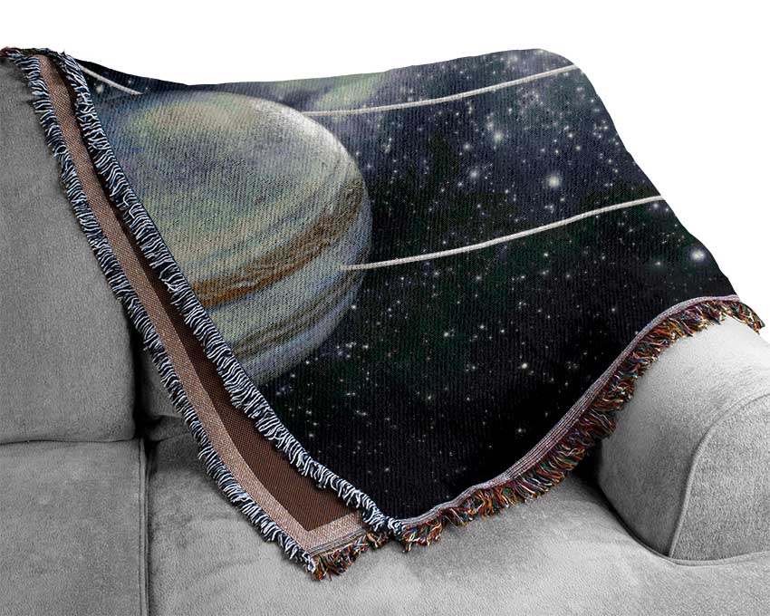 As The Planets Revolve Around The Sun Woven Blanket