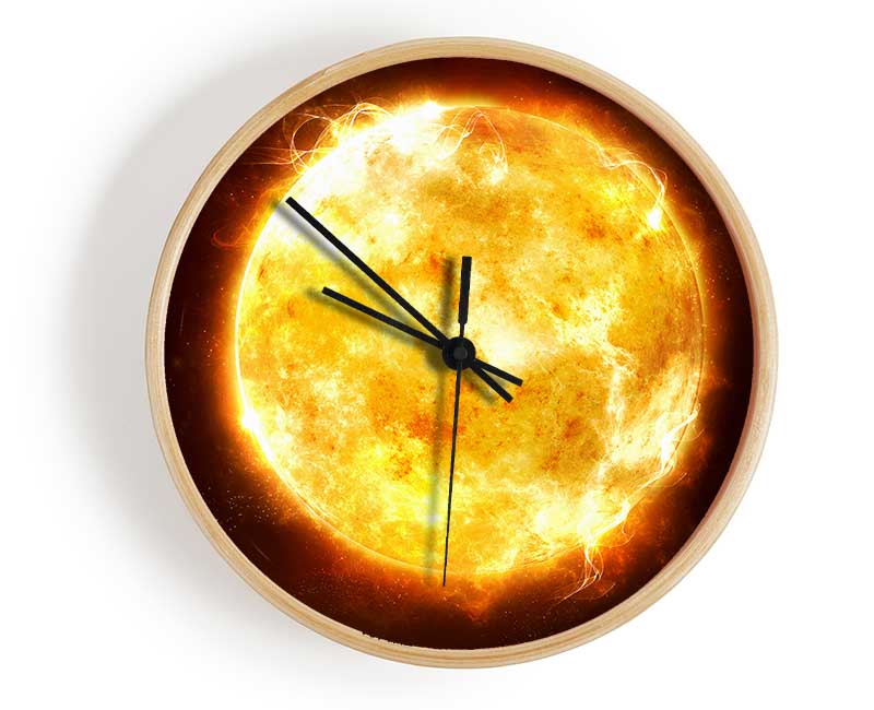 Fire Sun 1 Clock - Wallart-Direct UK