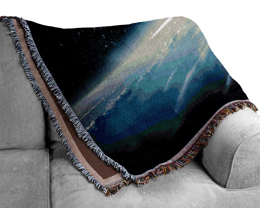 Astronaut In Space Woven Blanket