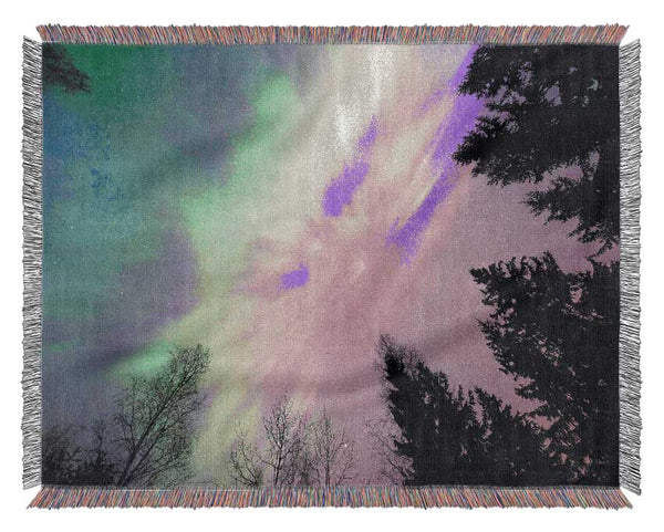 Northern Light Skies 2 Woven Blanket