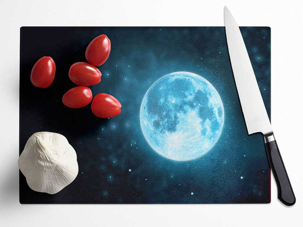 Blue Moon Glass Chopping Board