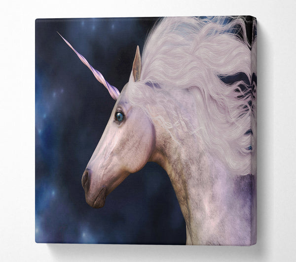 A Square Canvas Print Showing Stunning Universal Unicorn Square Wall Art