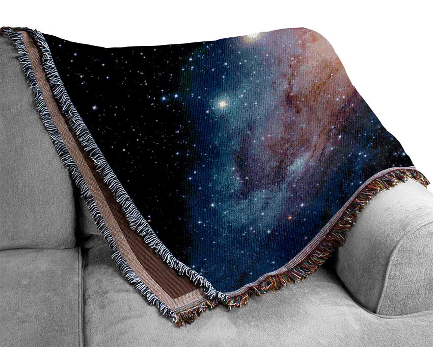 Astronaut Exploding Star Woven Blanket