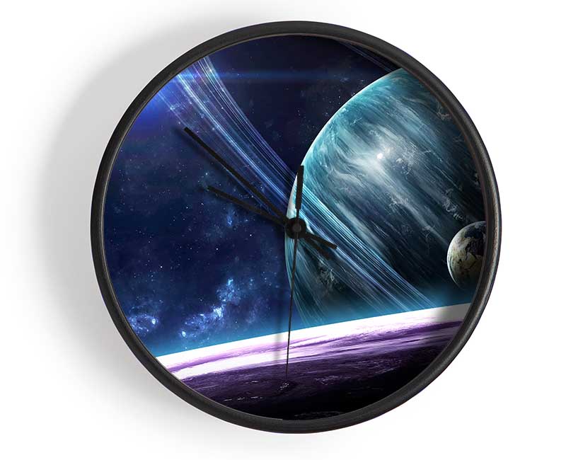 Stunning Planets In The Solar System Clock - Wallart-Direct UK