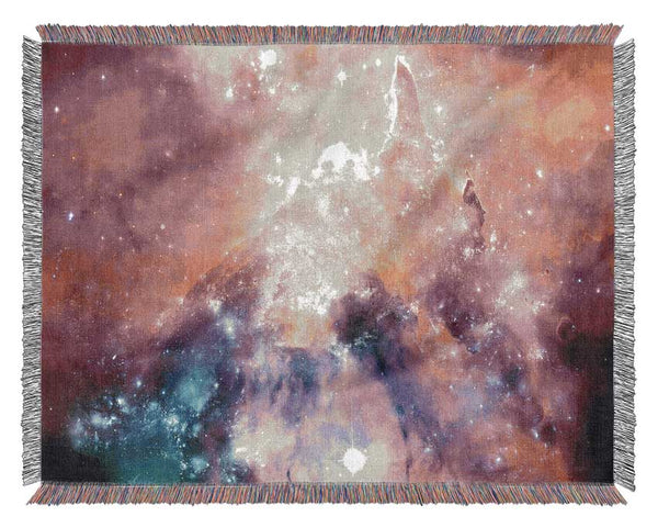 Horsehead Nebula Pink Woven Blanket