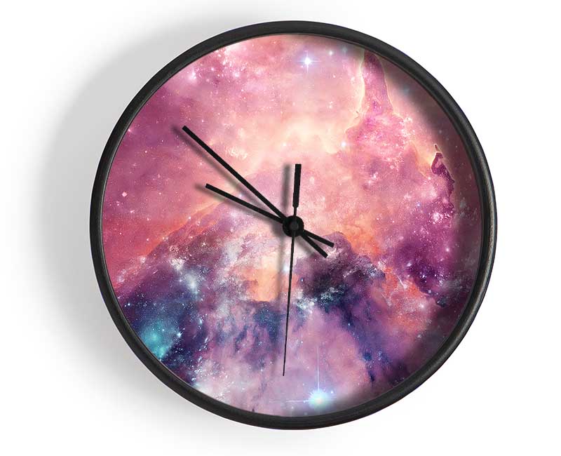 Horsehead Nebula Pink Clock - Wallart-Direct UK