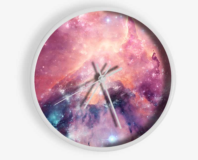 Horsehead Nebula Pink Clock - Wallart-Direct UK