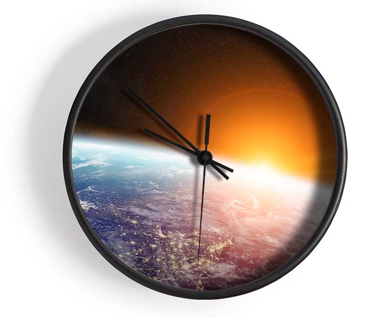 As The Sun Comes Up Over Earth Clock - Wallart-Direct UK