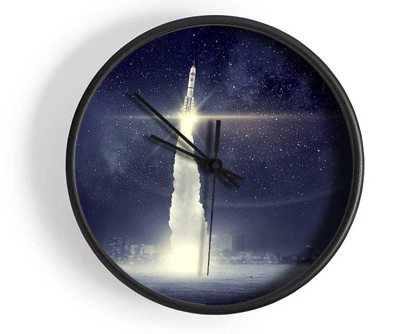 Rocket Skies Clock - Wallart-Direct UK