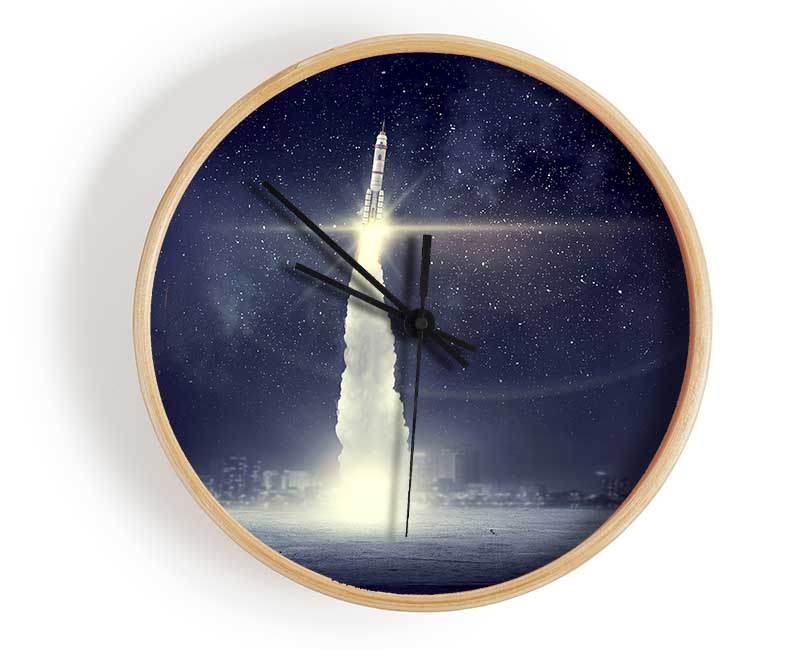 Rocket Skies Clock - Wallart-Direct UK