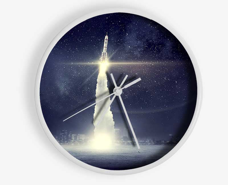 Rocket Skies Clock - Wallart-Direct UK