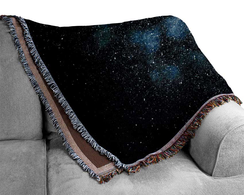 Stunning Astronaut Amongst The Stars Woven Blanket